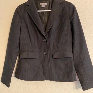 Ann Taylor Charcoal Pinstripe Blazer
